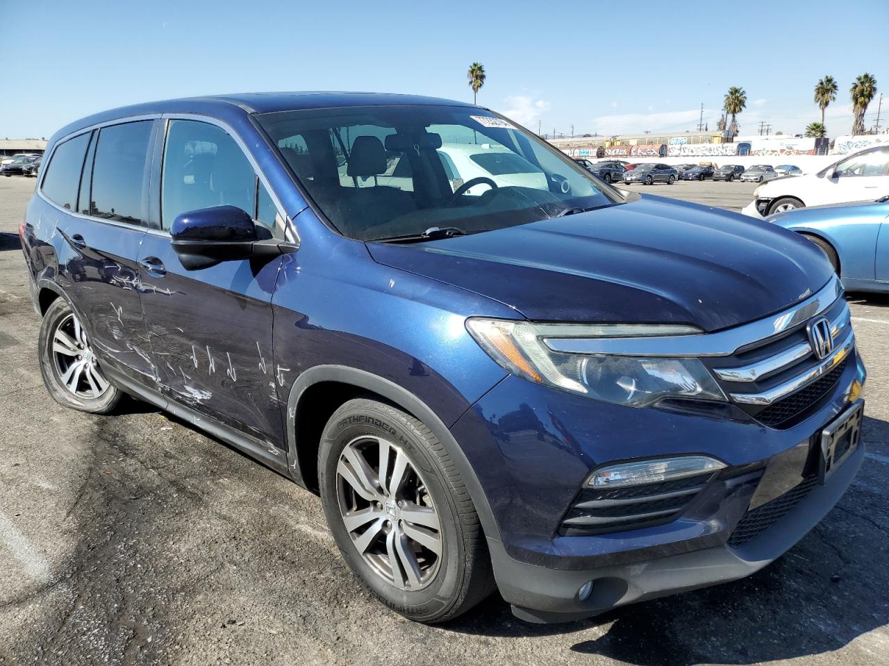 2016 Honda Pilot VIN 5FNYF5H57GB059055 Copart auction photo, rear end / side damage thumbnail 4