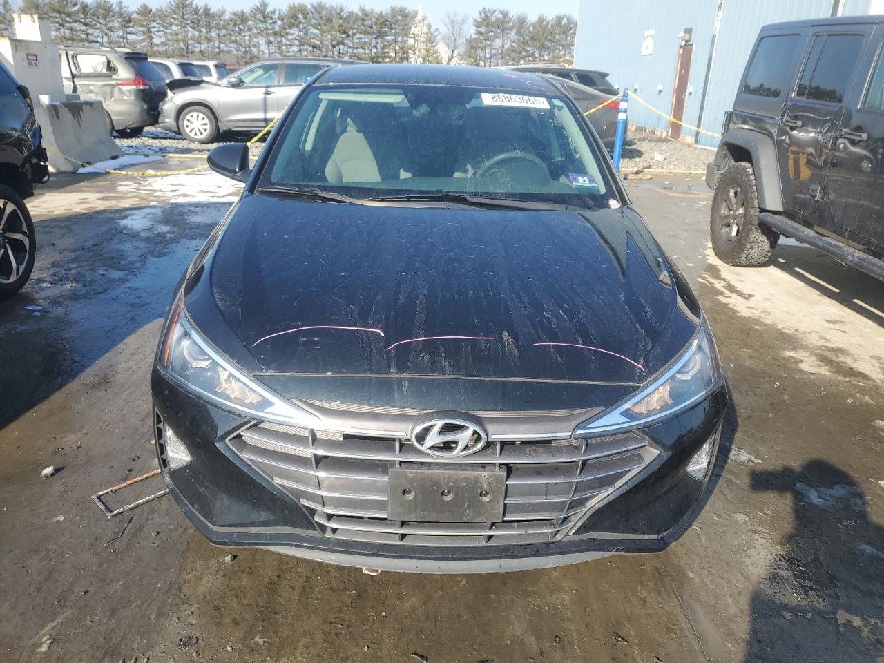 2019 Hyundai Elantra VIN 5NPD84LF8KH446484 Copart auction photo, side / rear end damage thumbnail 5
