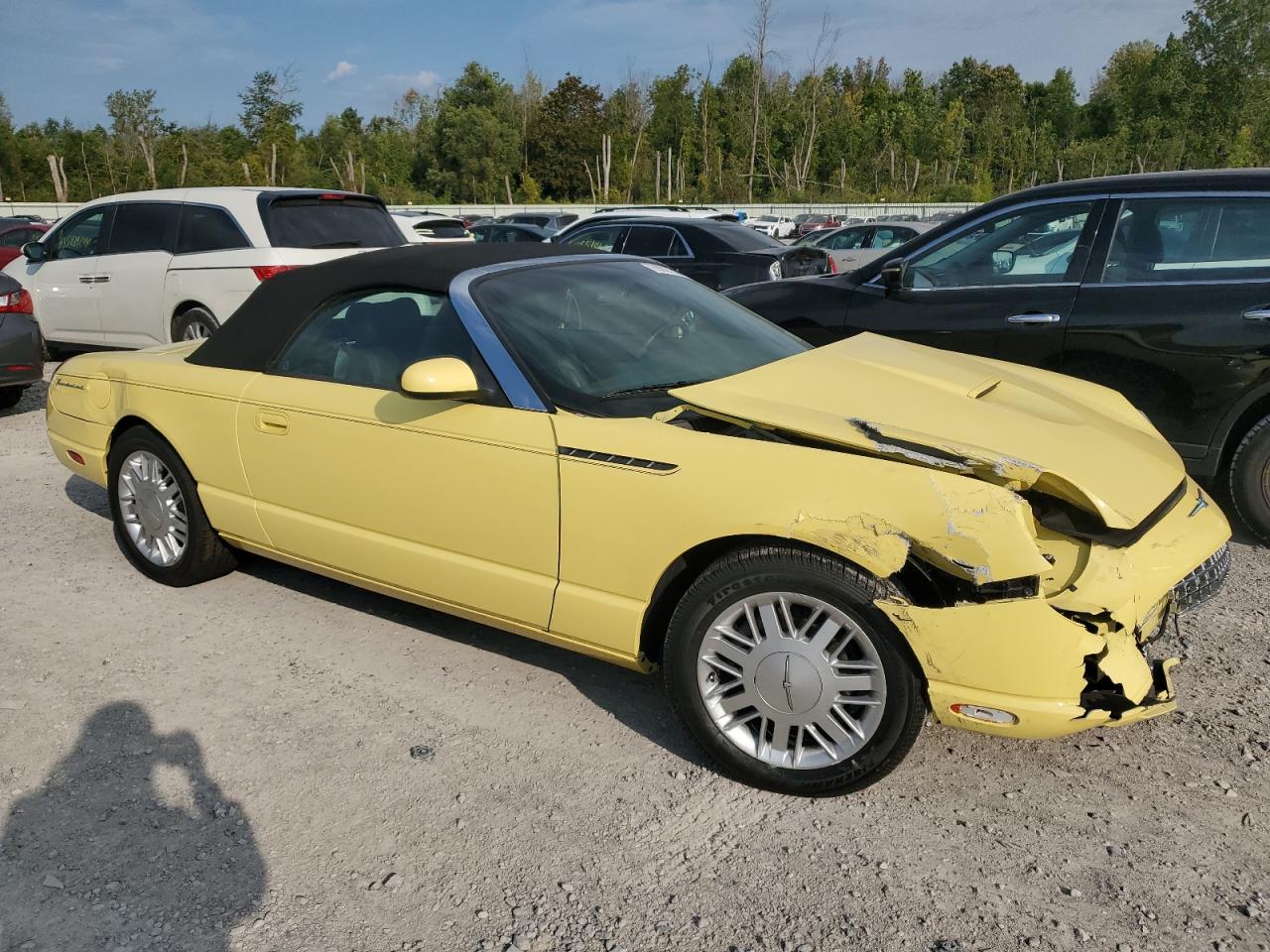 2002 Ford Thunderbird VIN 1FAHP60A12Y130678 Copart auction photo, front end / rear end damage thumbnail 4