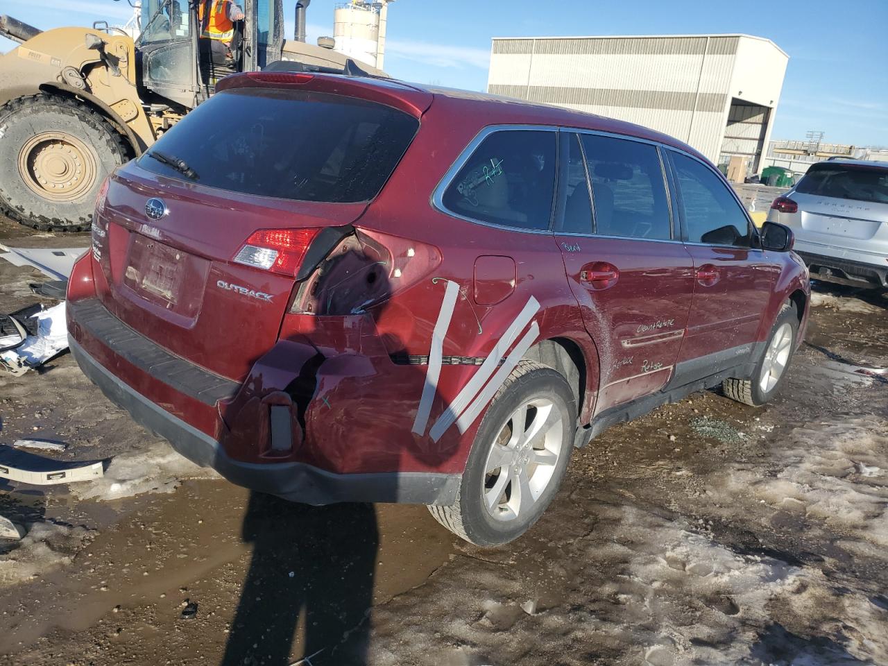 2014 Subaru Outback VIN 4S4BRCLC4E3206039 Copart auction photo, rear end damage thumbnail 3