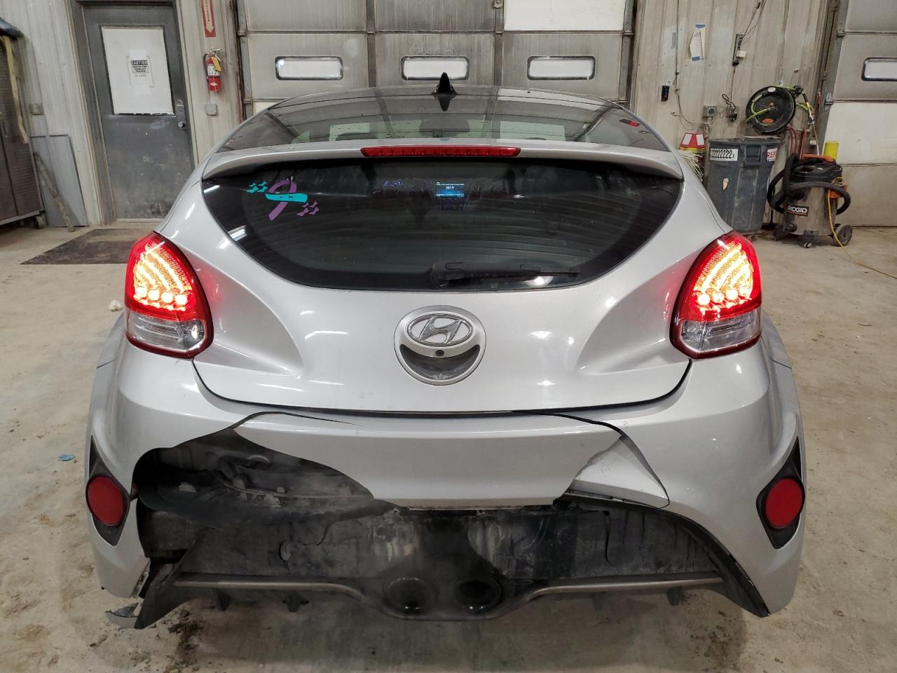 2015 Hyundai Veloster VIN KMHTC6AE8FU234840 Copart auction photo, rear end damage thumbnail 6