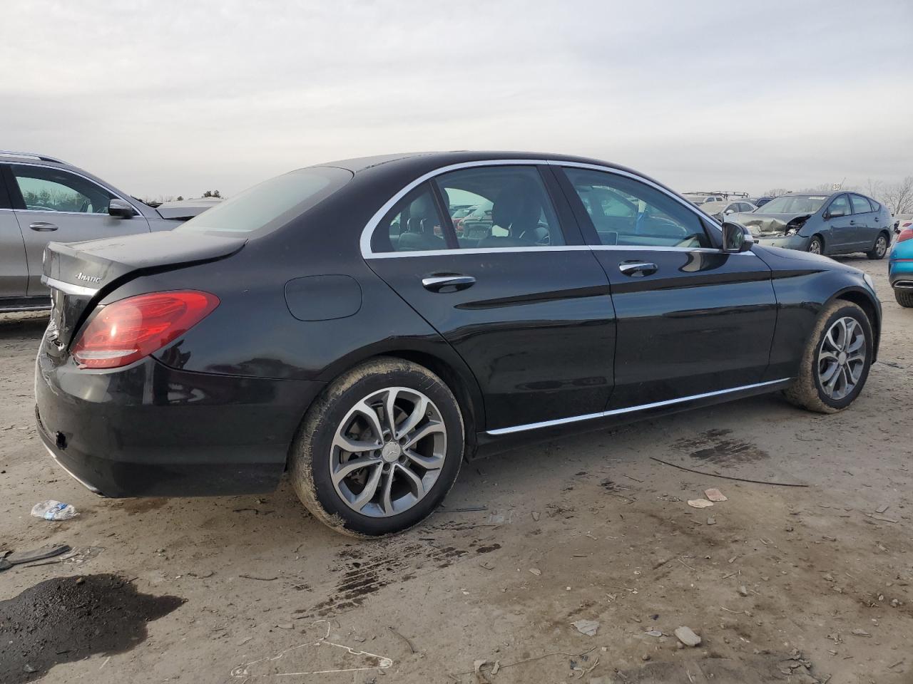 2015 Mercedes-Benz C-klasse VIN 55SWF4KB1FU019986 Copart auction photo, rear end damage thumbnail 3