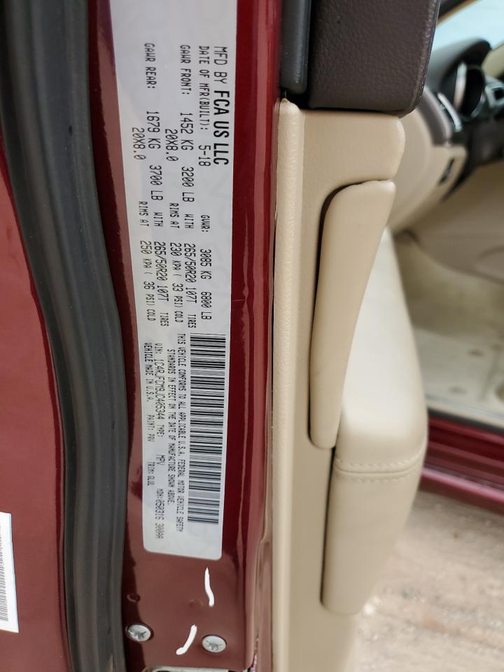 2018 Jeep Grand Cherokee VIN 1C4RJFCM9JC405344 Copart auction photo, all over damage thumbnail 13