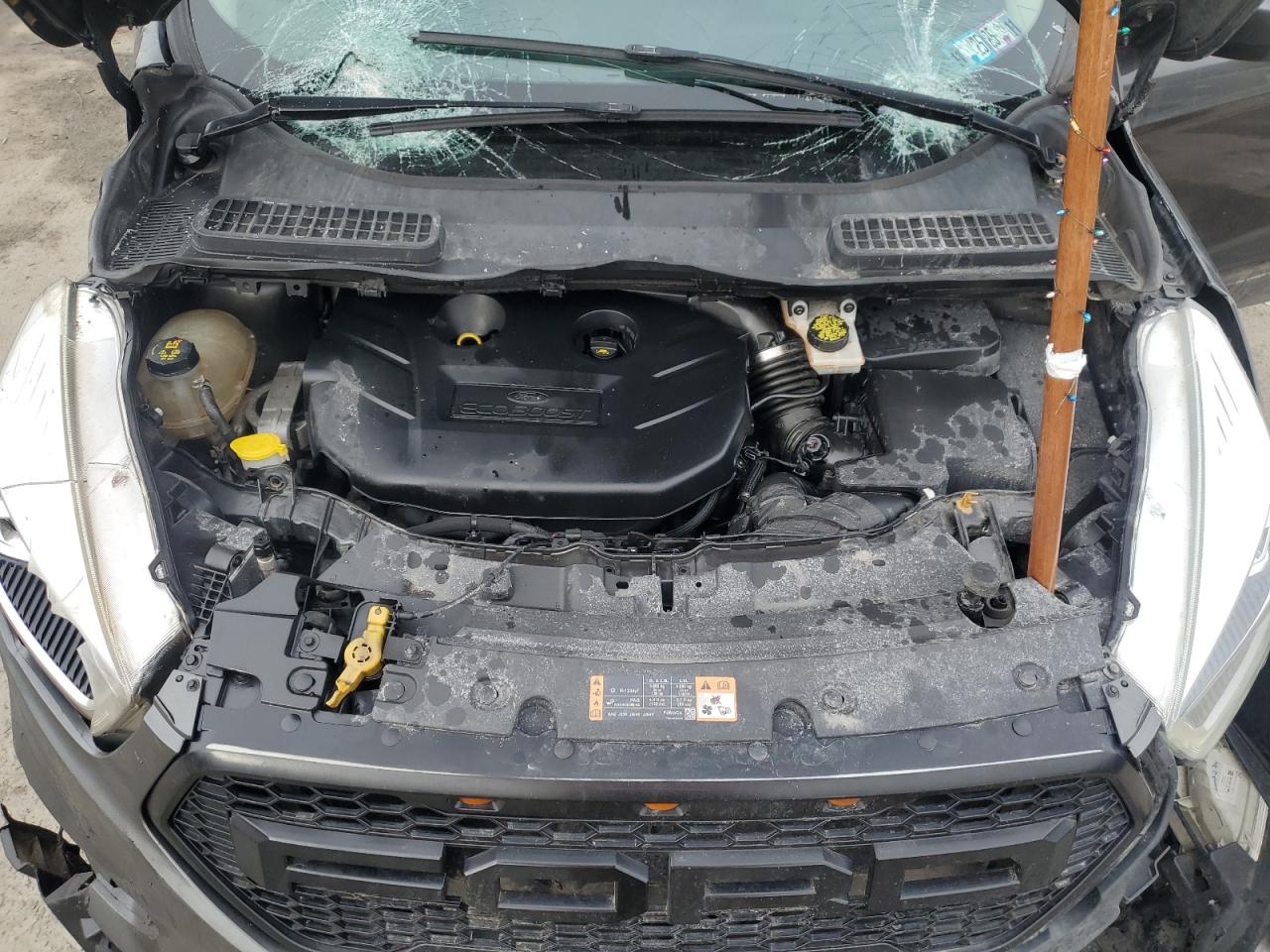 2017 Ford Escape VIN 1FMCU0G9XHUB76219 Copart auction photo, all over damage thumbnail 14