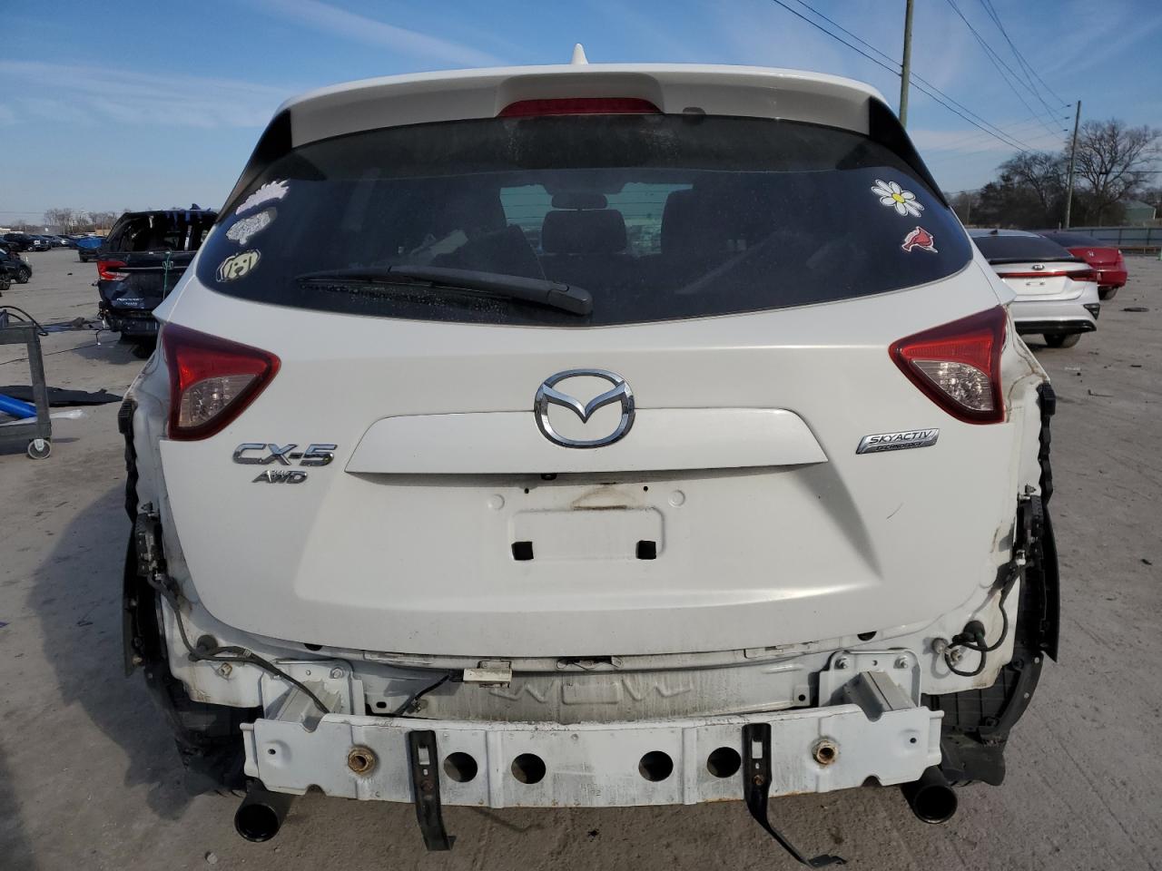 2015 Mazda CX-5 VIN JM3KE4CYXF0483872 Copart auction photo, rear end / front end damage thumbnail 6