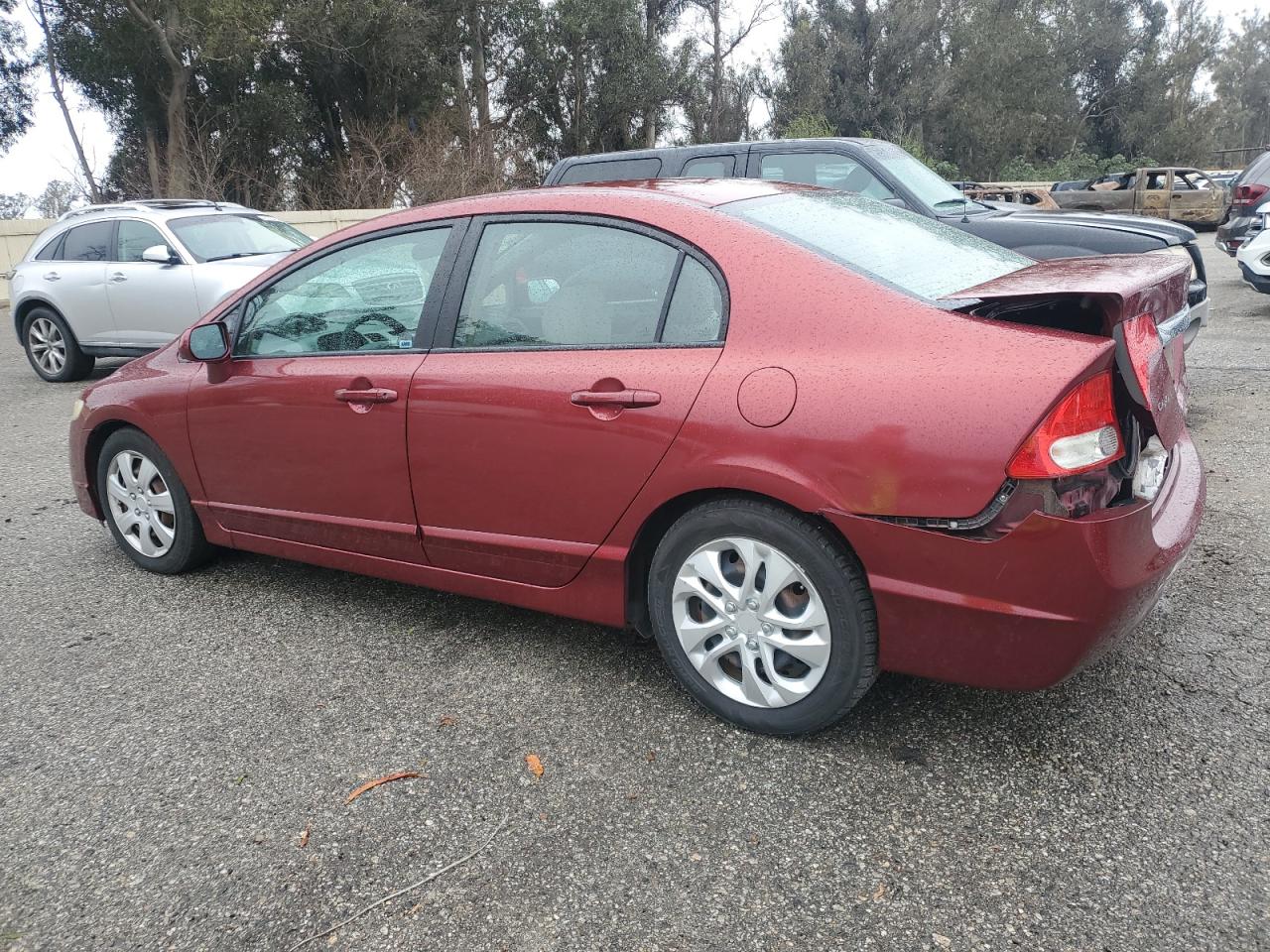 2011 Honda Civic VIN 2HGFA1F57BH507414 Copart auction photo, rear end damage thumbnail 2