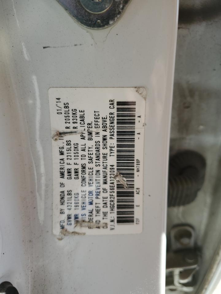 2014 Honda Accord VIN 1HGCR2F56EA123094 Copart auction photo, minor dent/scratches damage thumbnail 14