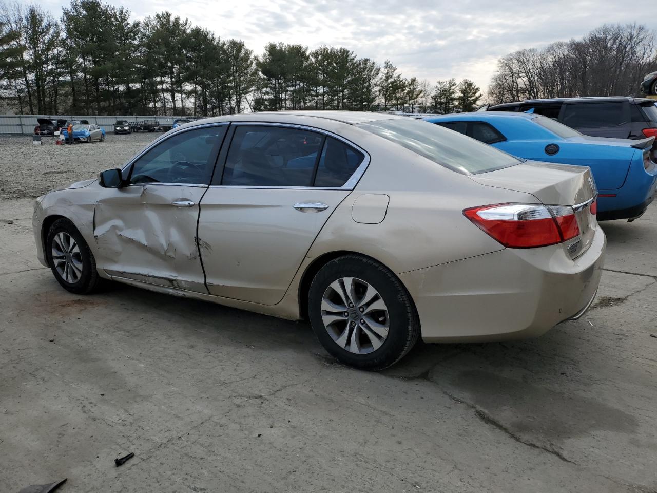 2014 Honda Accord VIN 1HGCR2F30EA097798 Copart auction photo, side / front end damage thumbnail 2