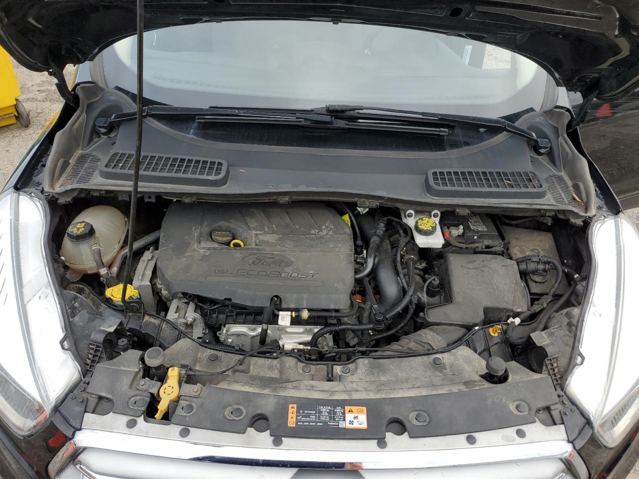 2017 Ford Escape VIN 1FMCU0GDXHUE36509 Copart auction photo, side / front end damage thumbnail 11