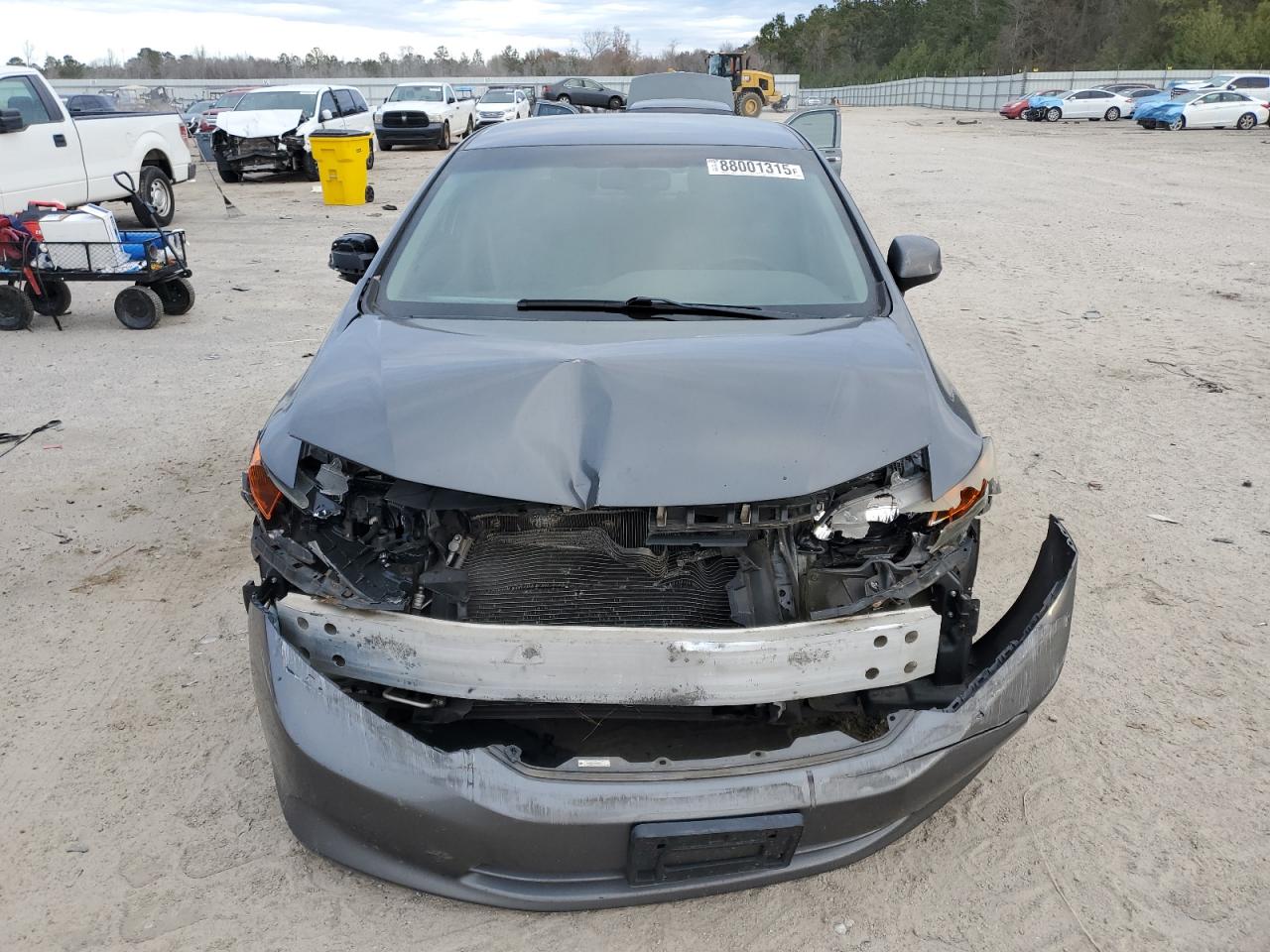 2012 Honda Civic VIN 2HGFB2F58CH560790 Copart auction photo, front end / rear end damage thumbnail 5
