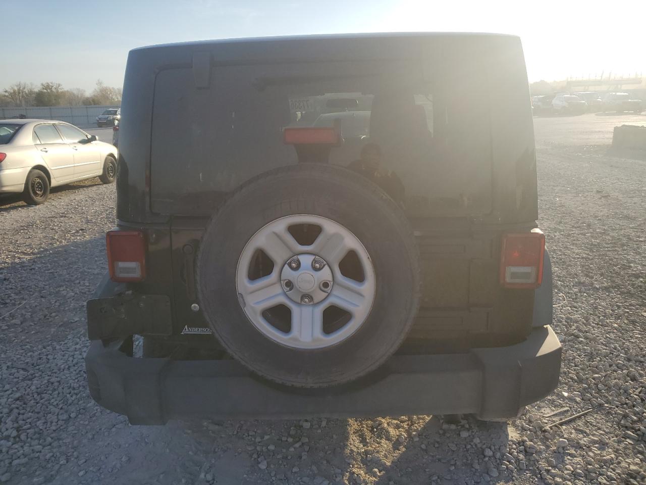 2013 Jeep Wrangler VIN 1C4AJWAG7DL574986 Copart auction photo, rear end / side damage thumbnail 6