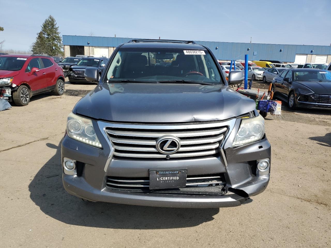 2013 Lexus LX VIN JTJHY7AX3D4101528 Copart auction photo, front end damage thumbnail 5