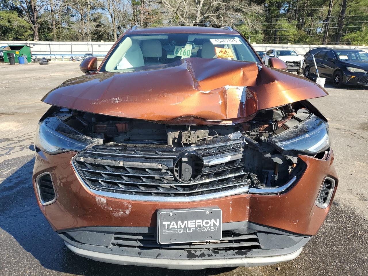 2021 Buick Envision VIN LRBAZLR41MD183651 Copart auction photo, front end damage thumbnail 5