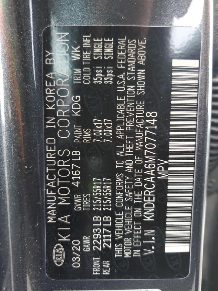 2021 KIA Seltos VIN KNDERCAA6M7077148 Copart auction photo, vandalism damage thumbnail 13