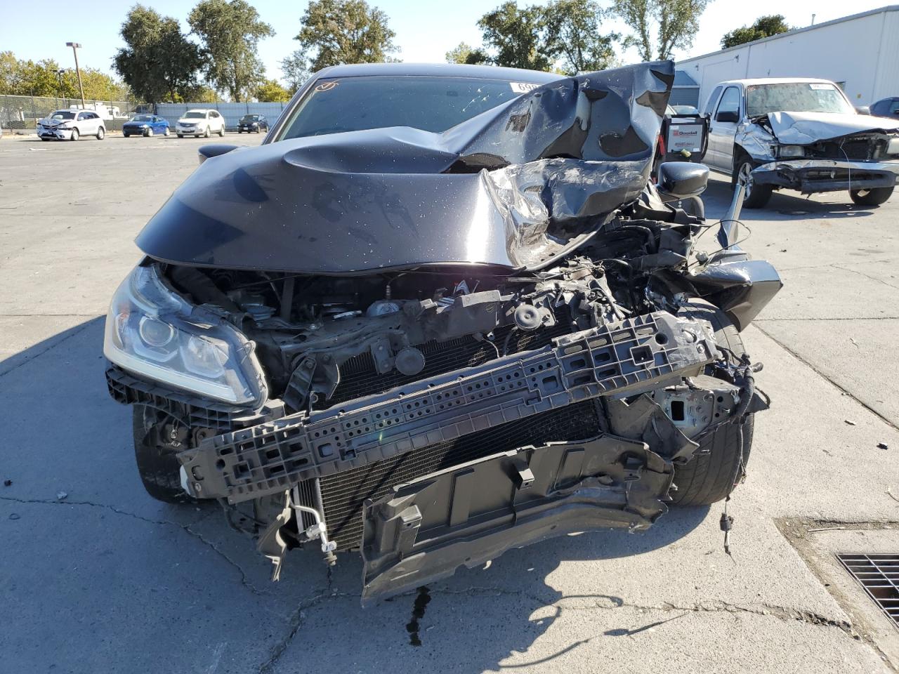 2017 Honda Accord VIN 1HGCR2F11HA140080 Copart auction photo, front end / side damage thumbnail 5