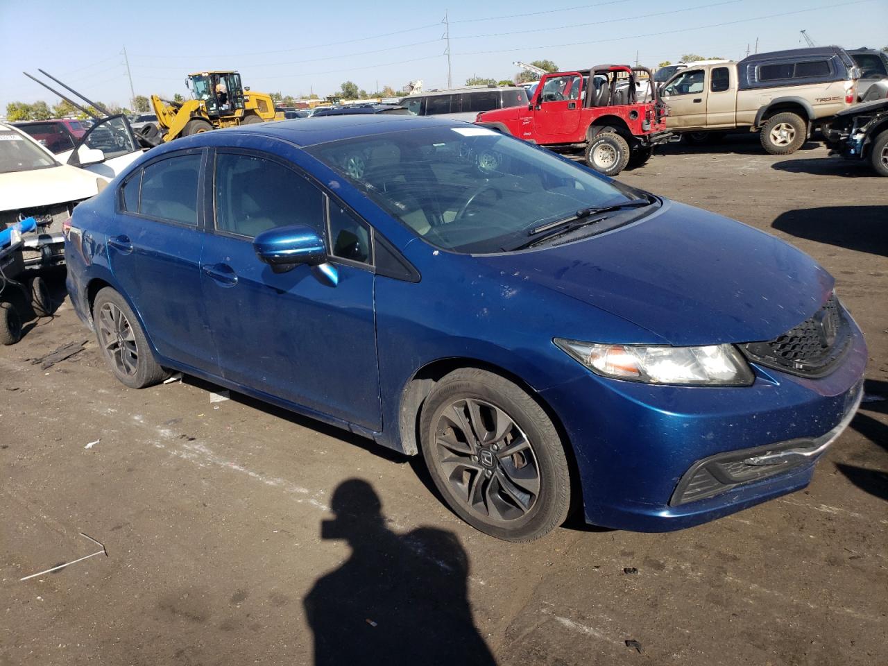 2014 Honda Civic VIN 19XFB2F85EE085543 Copart auction photo, side damage thumbnail 4
