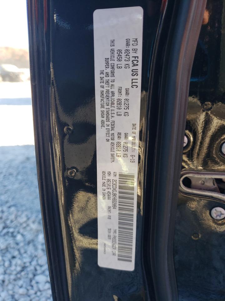 2019 Dodge Charger VIN 2C3CDXGJ8KH662064 Copart auction photo, front end / undercarriage damage thumbnail 12