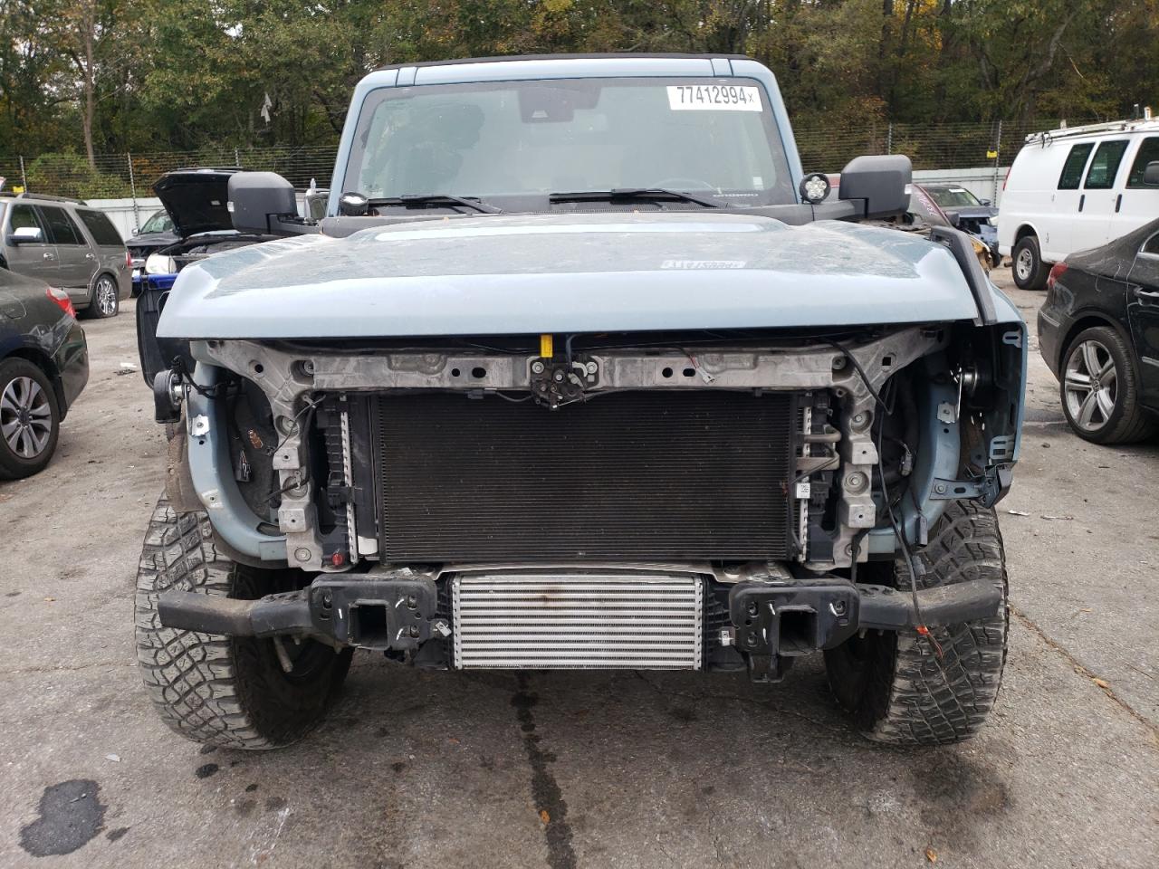 2021 Ford Bronco VIN 1FMEE5DP0MLA78029 Copart auction photo, front end damage thumbnail 5