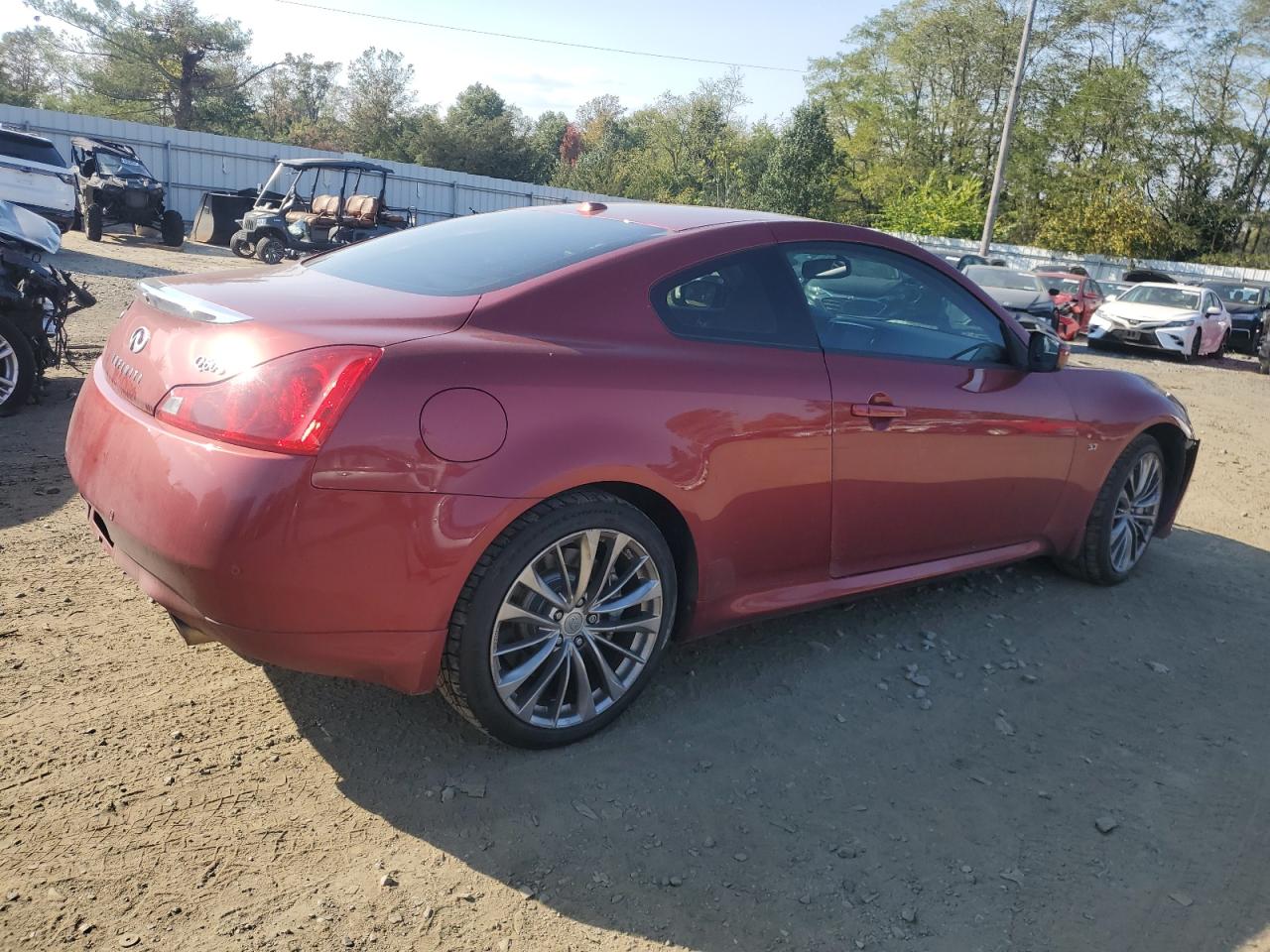 2014 Infiniti Q60 VIN JN1CV6EL6EM131702 Copart auction photo, front end damage thumbnail 3