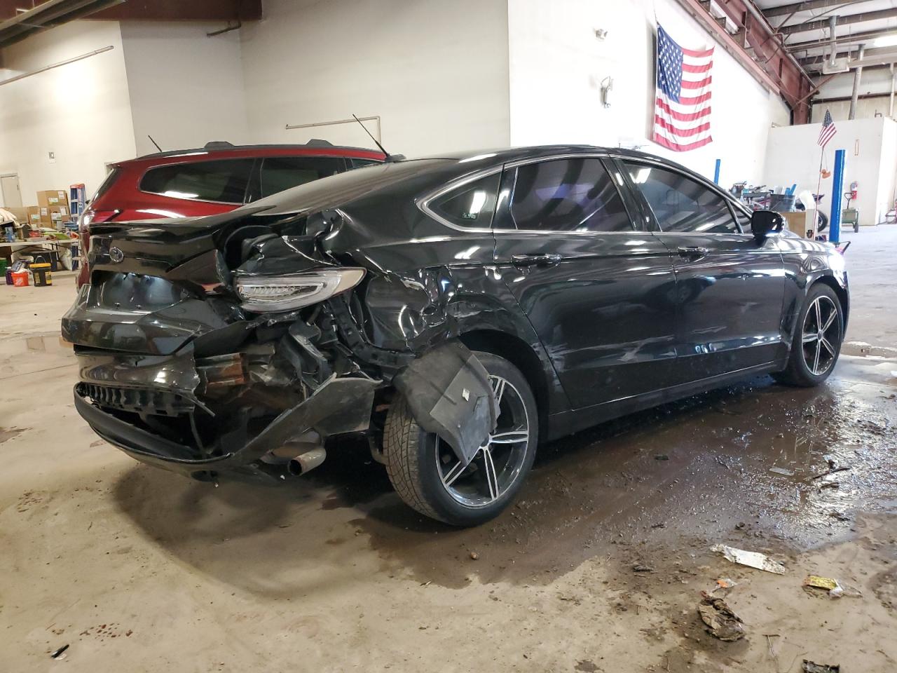 2014 Ford Fusion VIN 3FA6P0HD7ER200562 Copart auction photo, rear end / side damage thumbnail 3