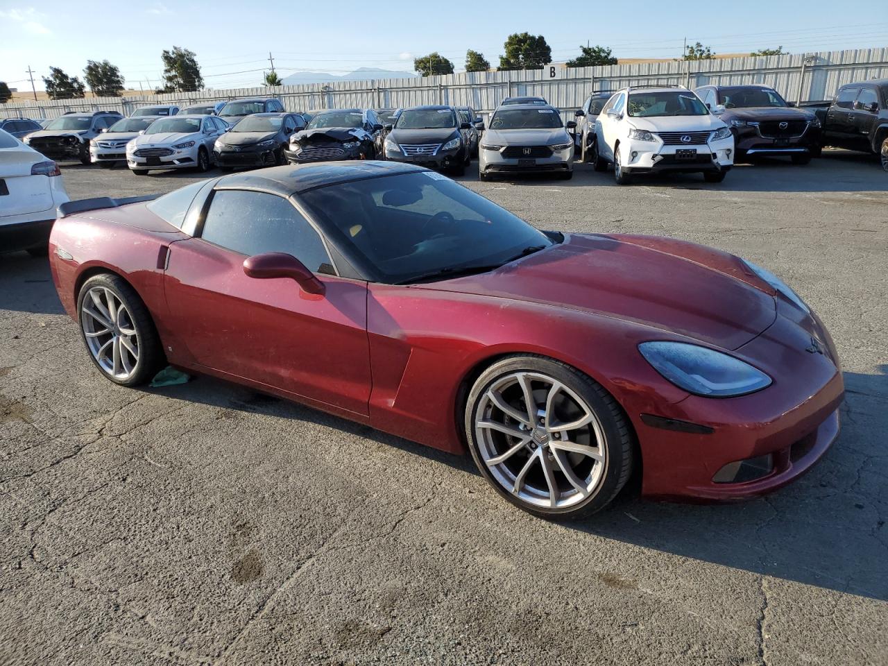 2007 Chevrolet Corvette VIN 1G1YY26U375124481 Copart auction photo, vandalism damage thumbnail 4