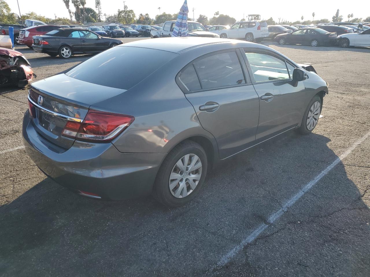 2013 Honda Civic VIN 19XFB2F57DE084964 Copart auction photo, front end damage thumbnail 3
