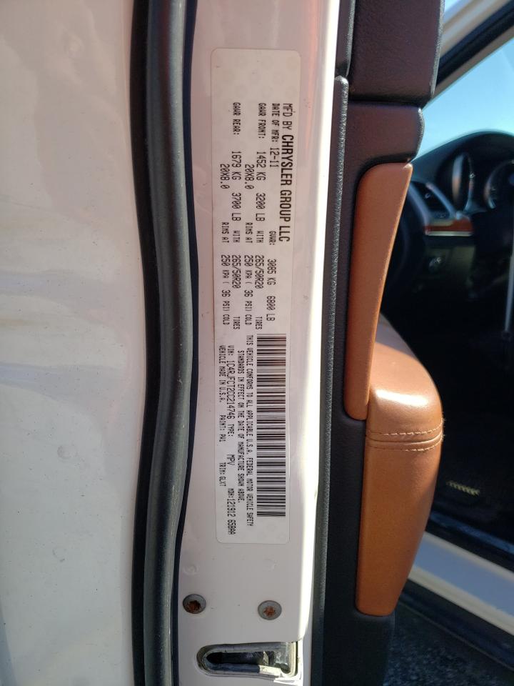 2012 Jeep Grand Cherokee VIN 1C4RJFCT2CC214746 Copart auction photo, hail damage thumbnail 13