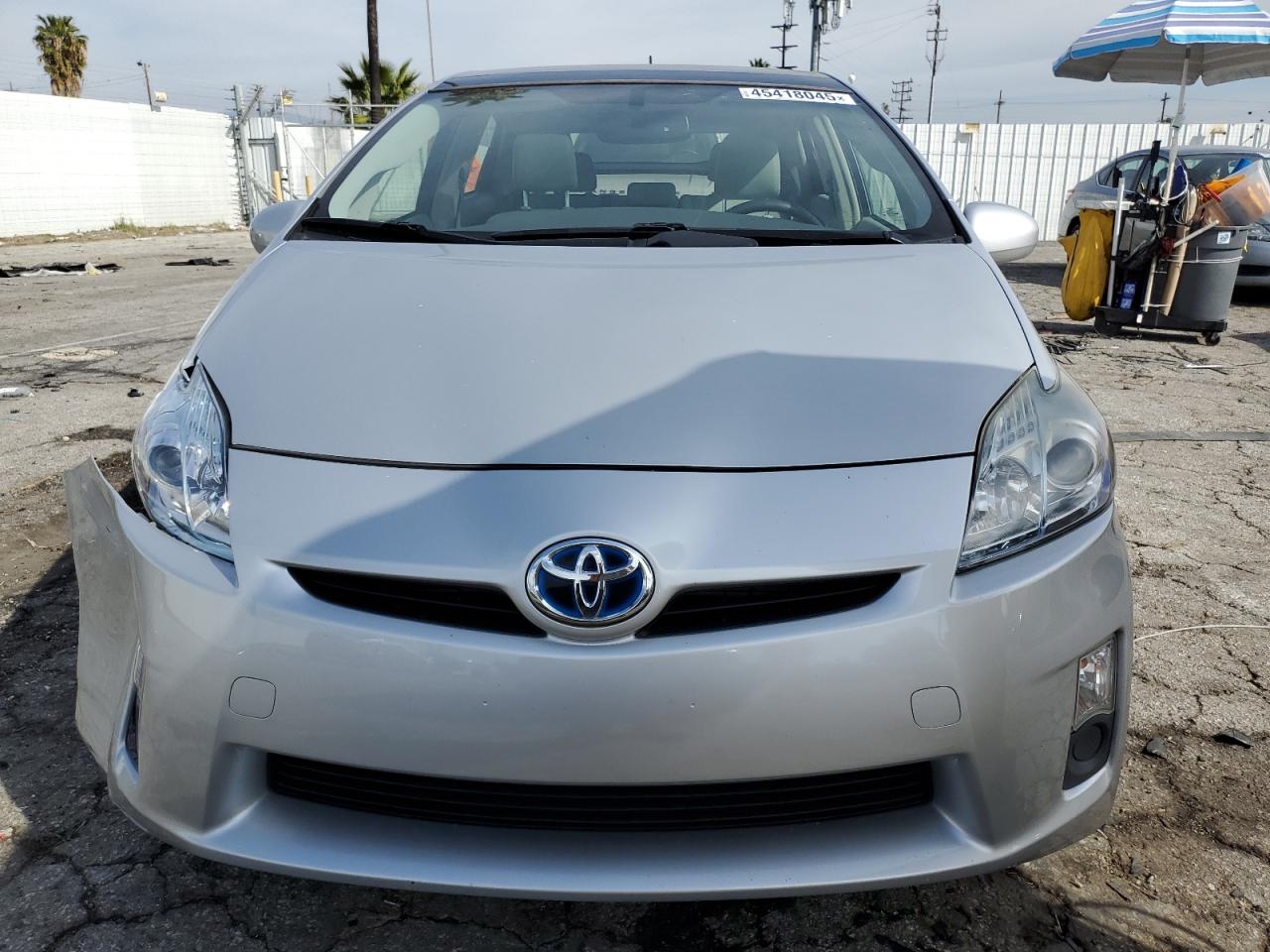 2010 Toyota Prius VIN JTDKN3DU7A0156160 Copart auction photo, front end / side damage thumbnail 5