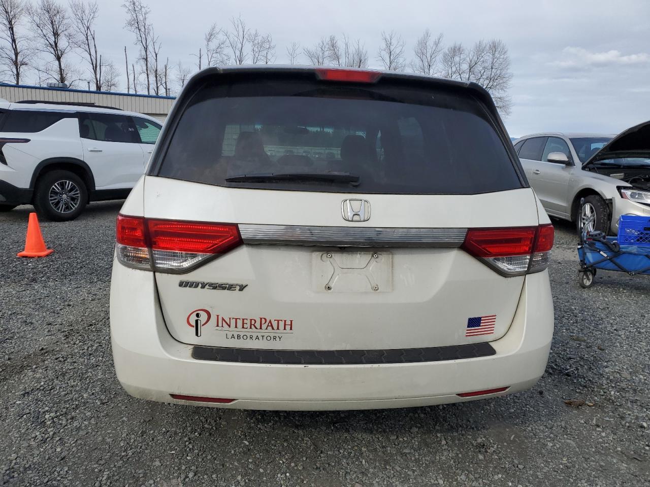 2017 Honda Odyssey VIN 5FNRL5H25HB001899 Copart auction photo, rear end / front end damage thumbnail 6