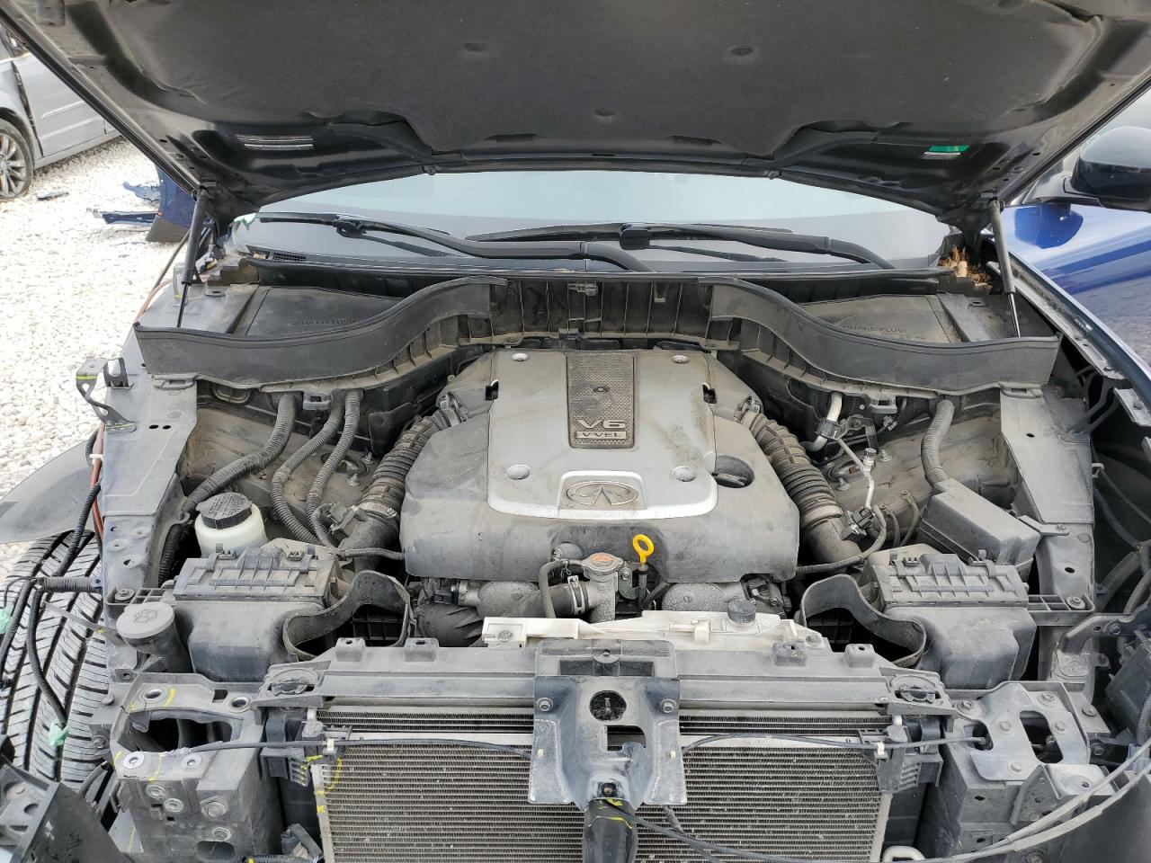 2017 Infiniti QX70 VIN JN8CS1MU2HM144314 Copart auction photo, front end damage thumbnail 12