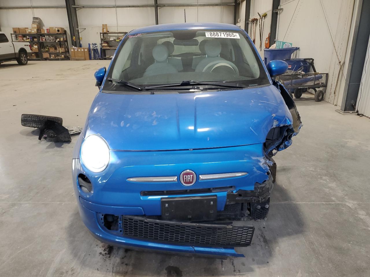 2015 Fiat 500 VIN 3C3CFFAR8FT638458 Copart auction photo, front end / side damage thumbnail 5