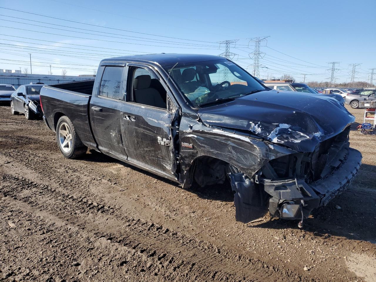 2016 RAM 1500 VIN 1C6RR7FT5GS400505 Copart auction photo, front end / side damage thumbnail 4