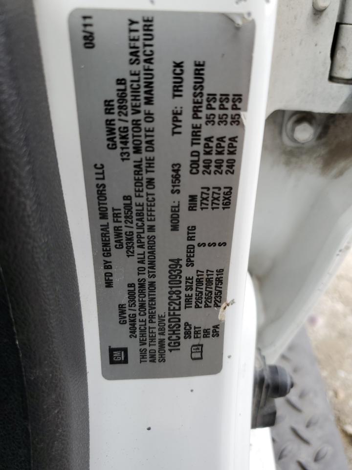 2012 Chevrolet Colorado VIN 1GCHSDFE2C8109394 Copart auction photo, front end / minor dent/scratches damage thumbnail 13