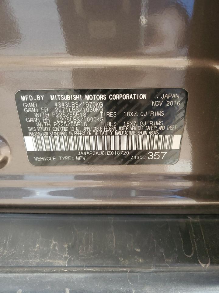 2017 Mitsubishi Outlander VIN JA4AP3AU6HZ018720 Copart auction photo, minor dent/scratches damage thumbnail 12