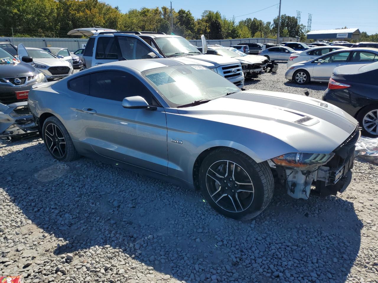 2021 Ford Mustang VIN 1FA6P8CF5M5123831 Copart auction photo, all over damage thumbnail 4