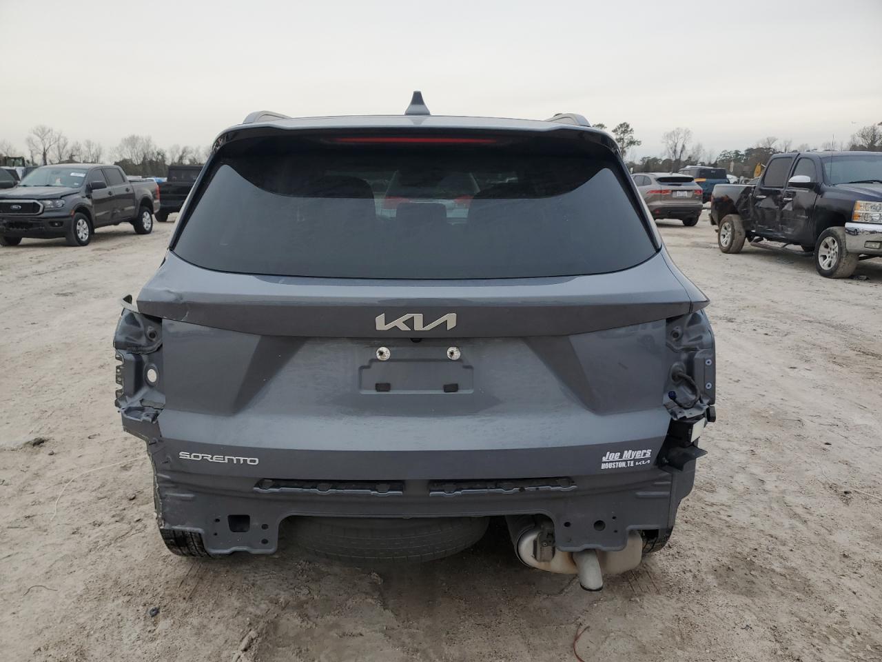 2023 KIA Sorento VIN 5XYRL4LC4PG181815 Copart auction photo, rear end / side damage thumbnail 6