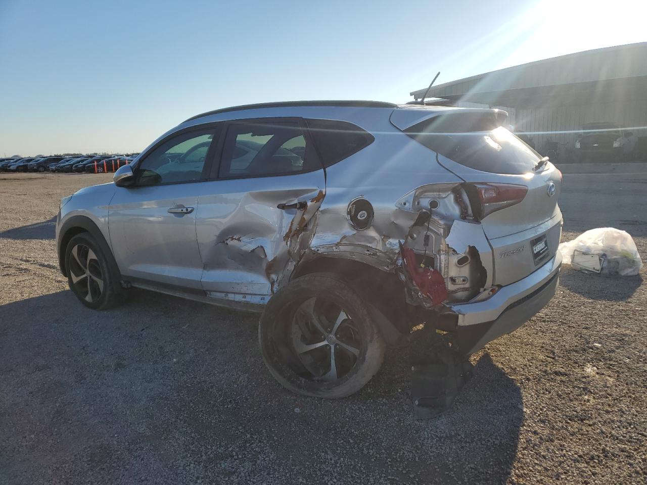 2017 Hyundai Tucson VIN KM8J33A2XHU339474 Copart auction photo, side / rear end damage thumbnail 2