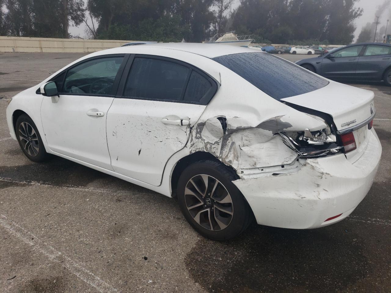 2014 Honda Civic VIN 19XFB2F85EE222481 Copart auction photo, rear end / side damage thumbnail 2