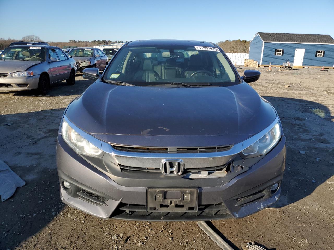 2016 Honda Civic VIN 19XFC1F74GE222022 Copart auction photo, rear end / front end damage thumbnail 5