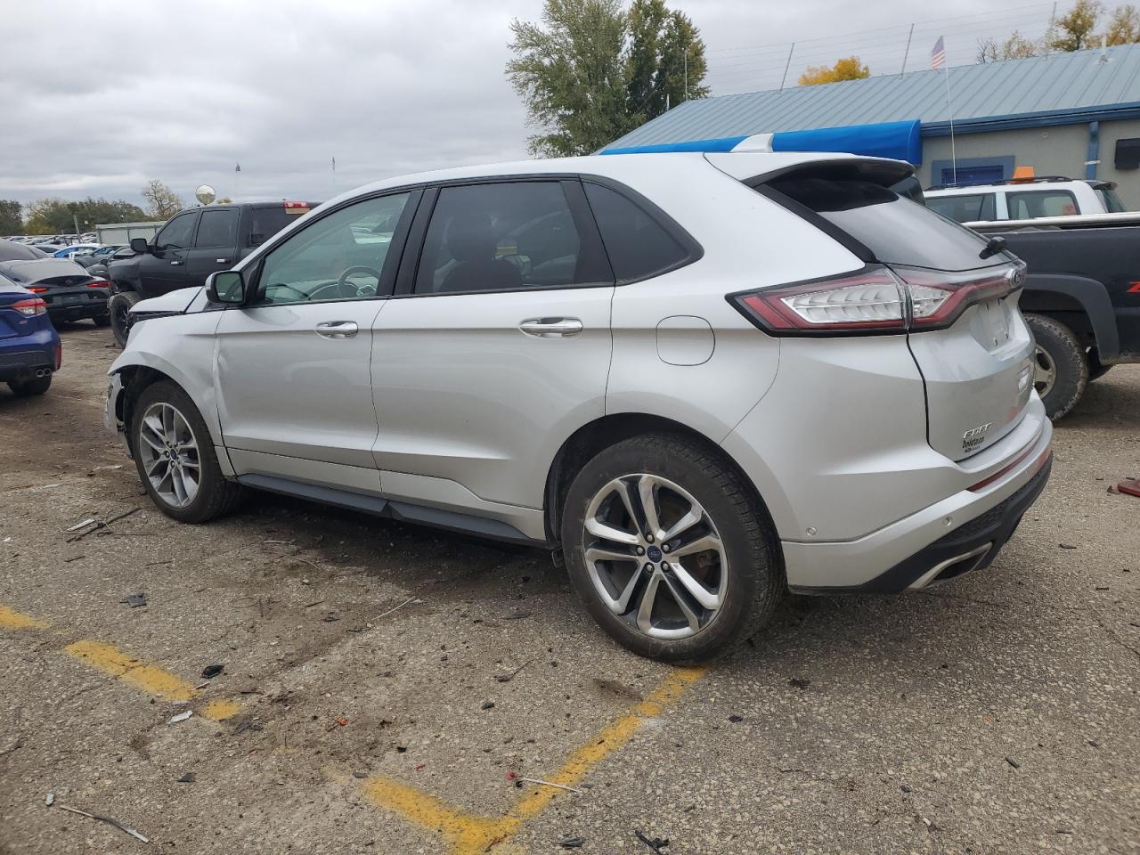 2018 Ford Edge VIN 2FMPK4AP5JBC55010 Copart auction photo, front end / side damage thumbnail 2