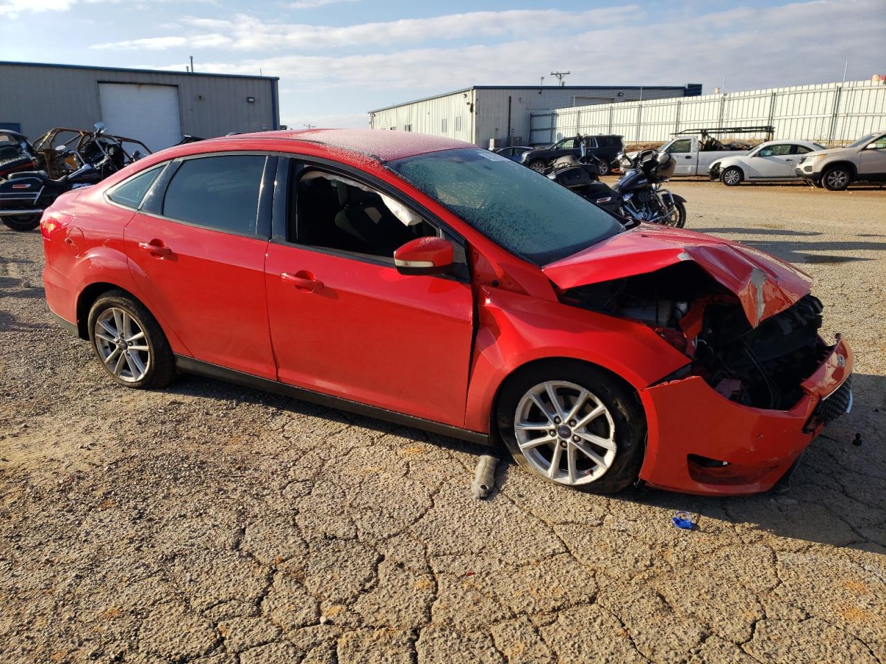 2017 Ford Focus VIN 1FADP3F24HL259694 Copart auction photo, front end / side damage thumbnail 4