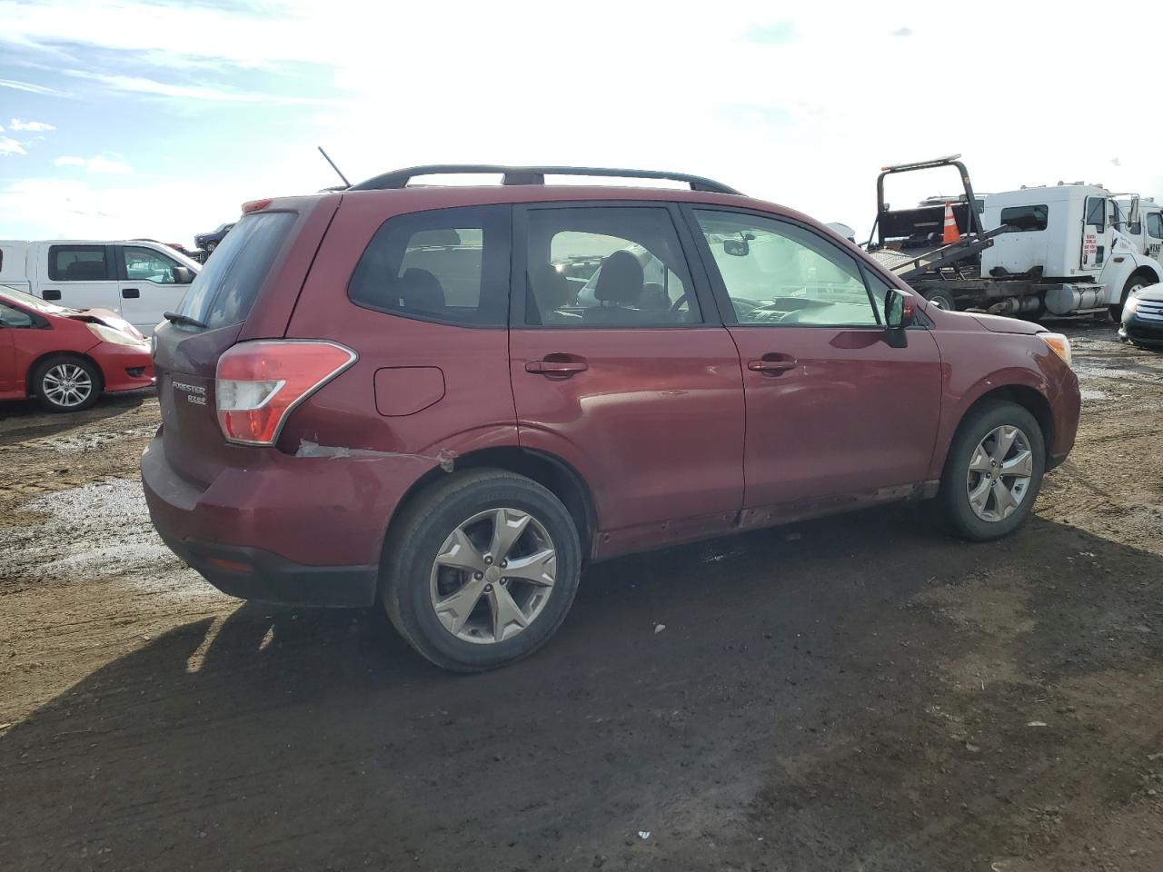 2015 Subaru Forester VIN JF2SJADC4FH413826 Copart auction photo, side damage thumbnail 3