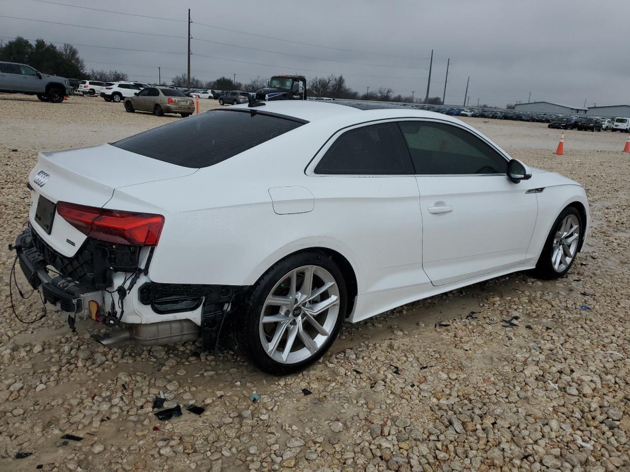 2023 Audi A5 VIN WAUTAAF55PA022631 Copart auction photo, front end / side damage thumbnail 3