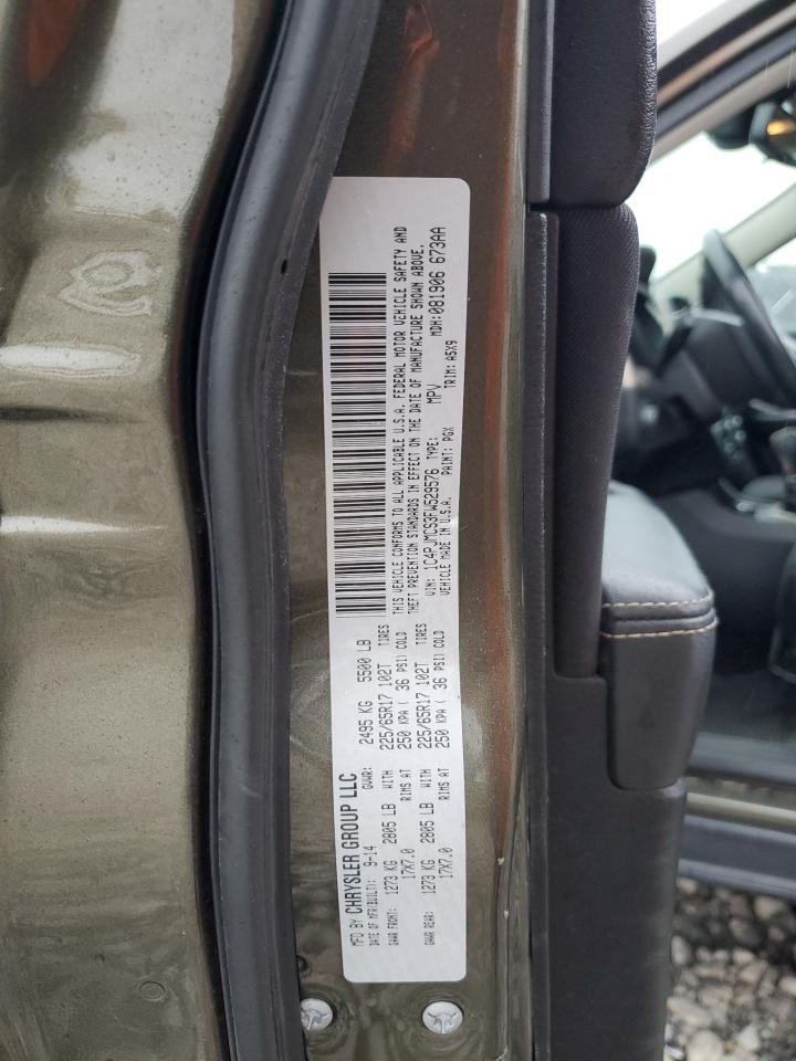 2015 Jeep Grand Cherokee VIN 1C4PJMCS3FW529576 Copart auction photo, side / front end damage thumbnail 13