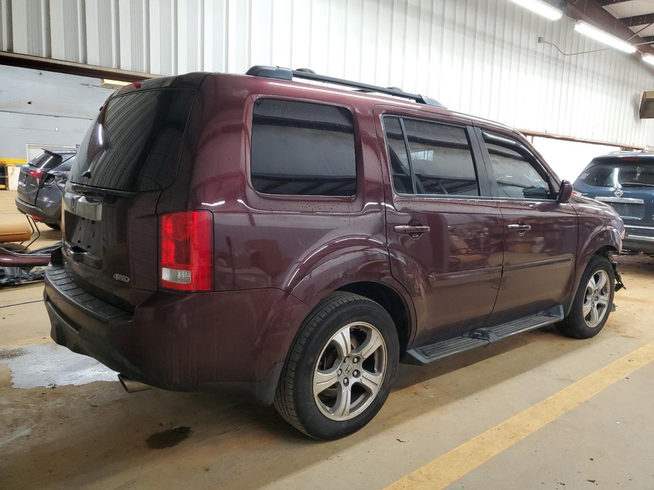 2012 Honda Pilot VIN 5FNYF4H62CB047571 Copart auction photo, front end damage thumbnail 3