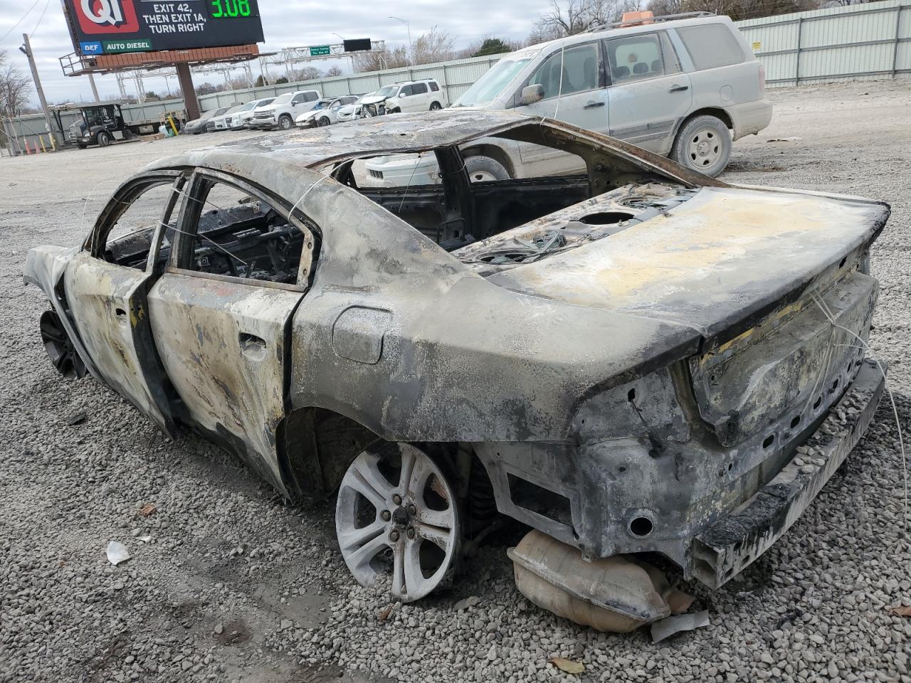 2020 Dodge Charger VIN 2C3CDXBG8LH119214 Copart auction photo, burn damage thumbnail 2