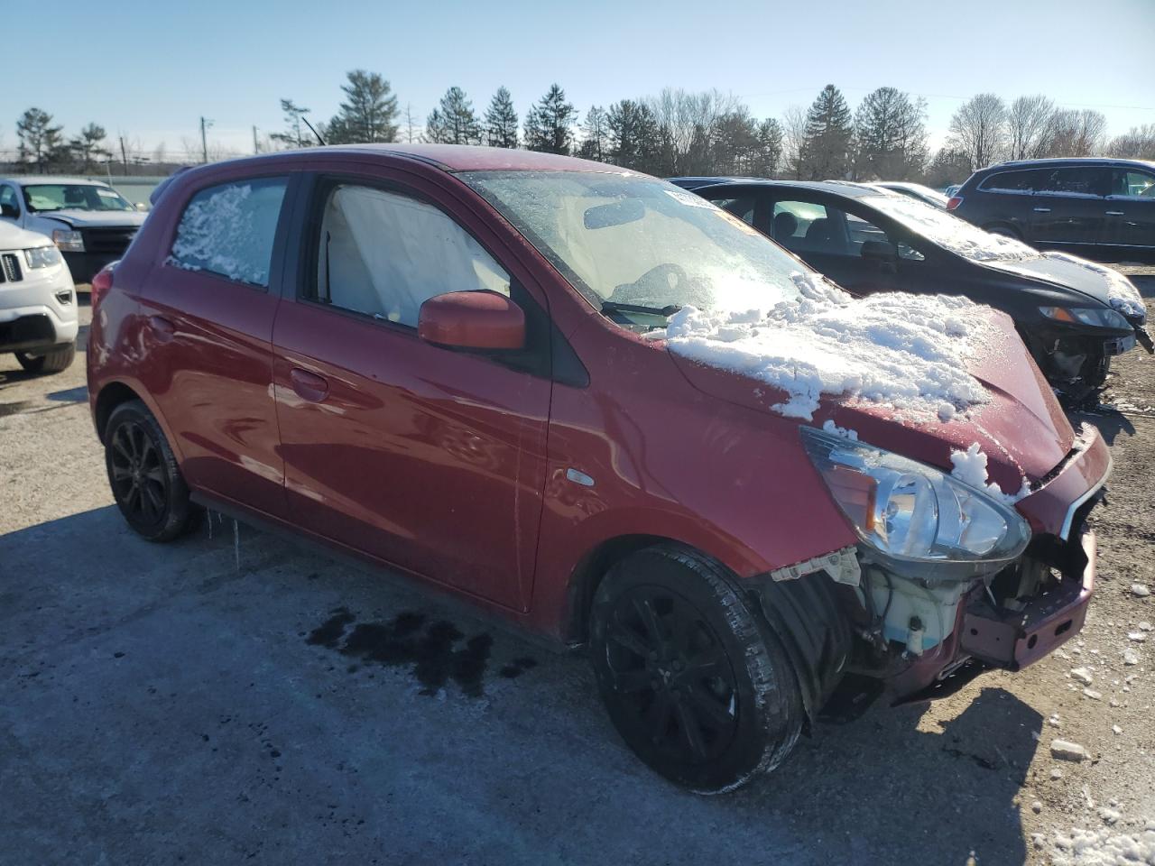 2020 Mitsubishi Mirage VIN ML32A3HJ5LH005000 Copart auction photo, rollover / front end damage thumbnail 4