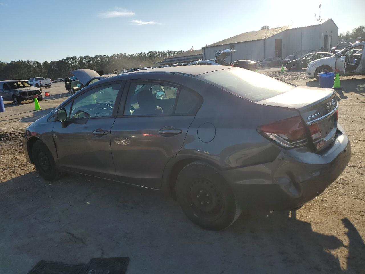 2013 Honda Civic VIN 19XFB2F54DE099423 Copart auction photo, all over / rear end damage thumbnail 2