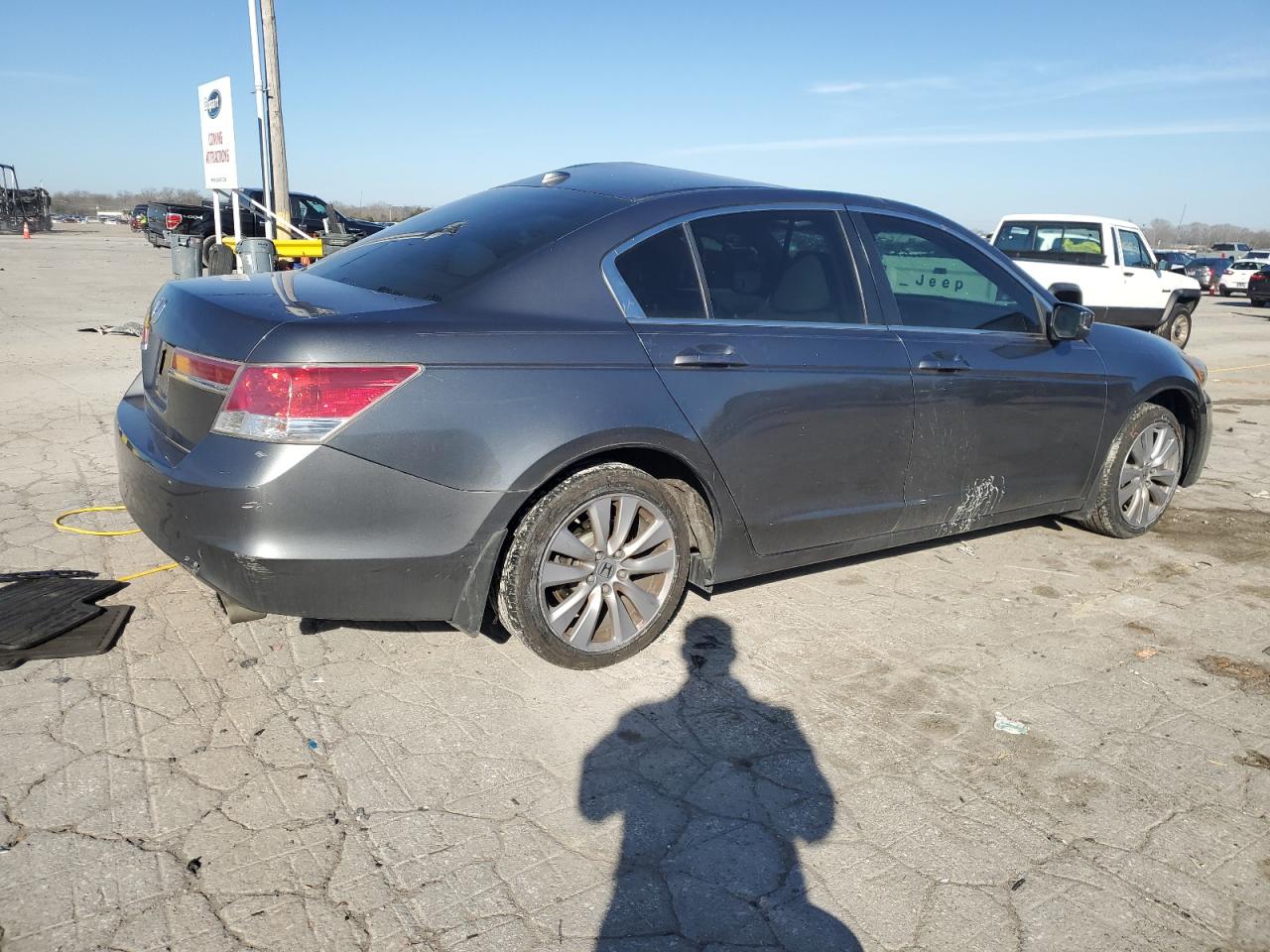 2011 Honda Accord VIN 1HGCP2F85BA067323 Copart auction photo, top/roof damage thumbnail 3