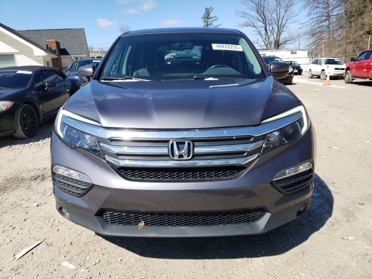 2018 Honda Pilot VIN 5FNYF6H55JB050190 Copart auction photo, front end / side damage thumbnail 5